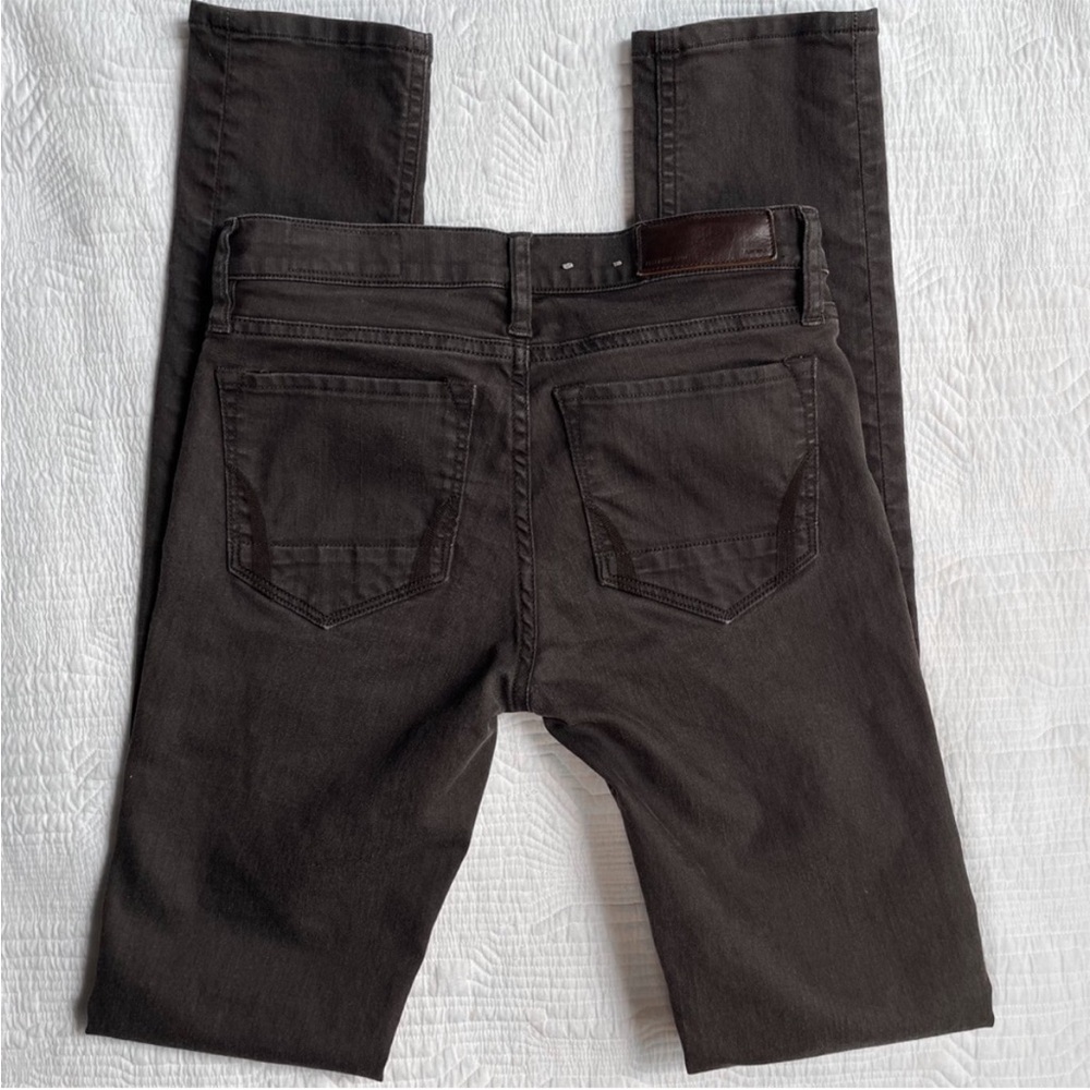 All Saints Women's Jean Pocket‎ Stitching Skinny Washed Black/Brown Sz 27/34